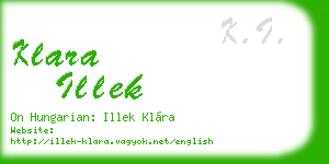 klara illek business card
